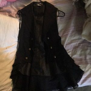Hot topic button up vest